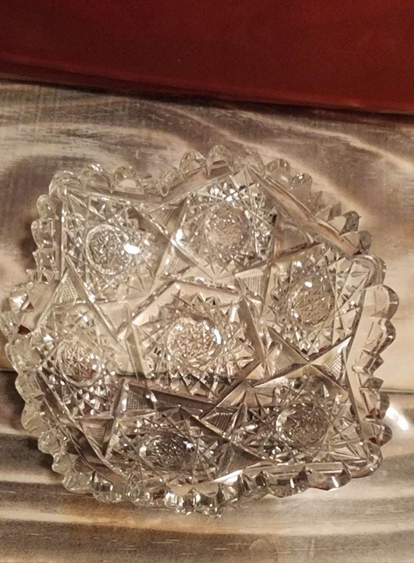 Antique Brilliant Libbey Signed Cut Glass Bowl