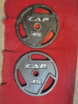 CAP.  SET OF 45s.   TOTAL 90LBs.  
11525 S HALSTED DUNKIN/7111.S WESTERN WALGREENS 
90$    SET  CASH ONLY AS