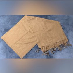 (137)-  🤩 Men’s Brown 71x14 Fringe Dress 🧣 Scarf ✅