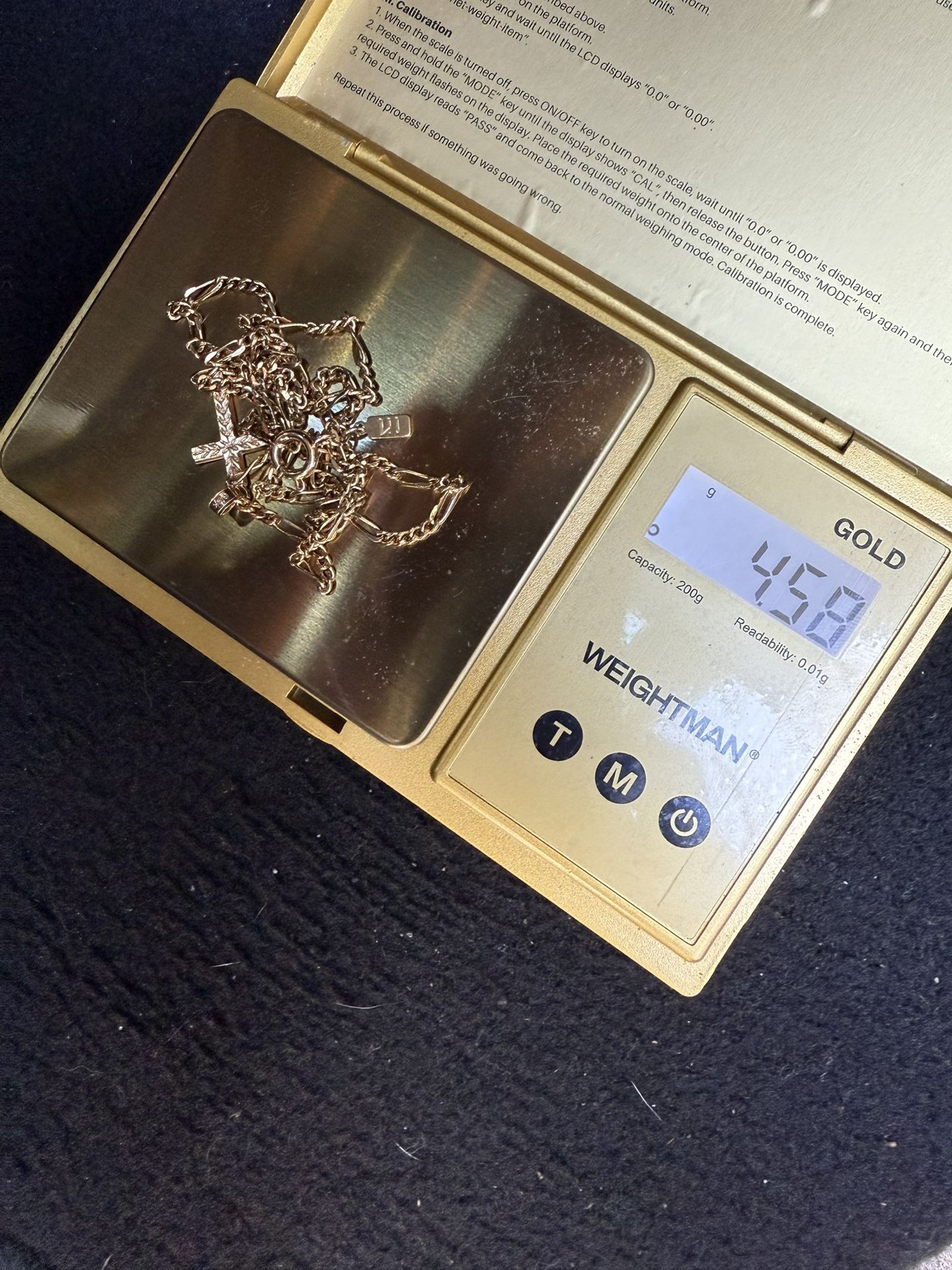 10k gold chain 14k gold cross