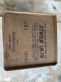 Unopened 50 lbs Jetweld LH70 Welding Rod 1/8 inch