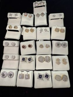 Sterling Silver, Gold Played, Moissanite (NOT FREE)
