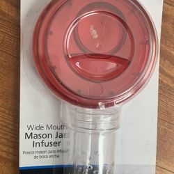 Mason Jar Wide Mouth Infuser Red