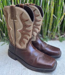 Justin Stampede Soft Toe western work boots.. Sz 9.5D Men’s..Oil & slip resistant.. Located west roseville..
