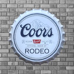 14” Coors Bottle Cap Metal Tin Sign
