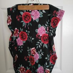 Torrid Floral Ponte Skirt