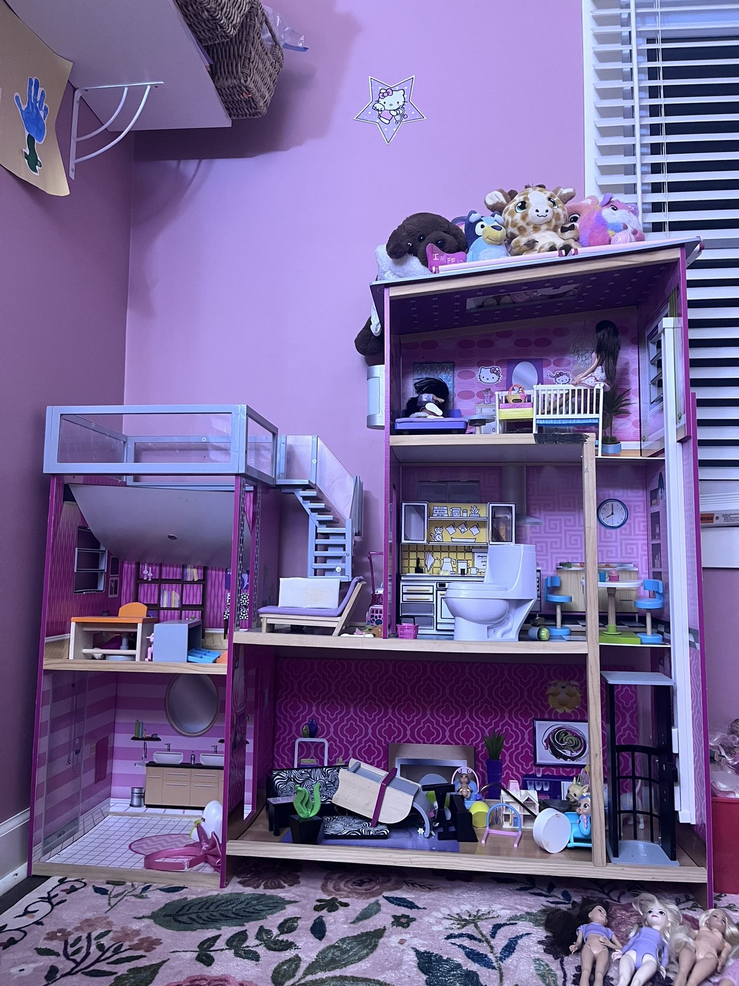 Kid Kraft Doll House Playset With Accessories
