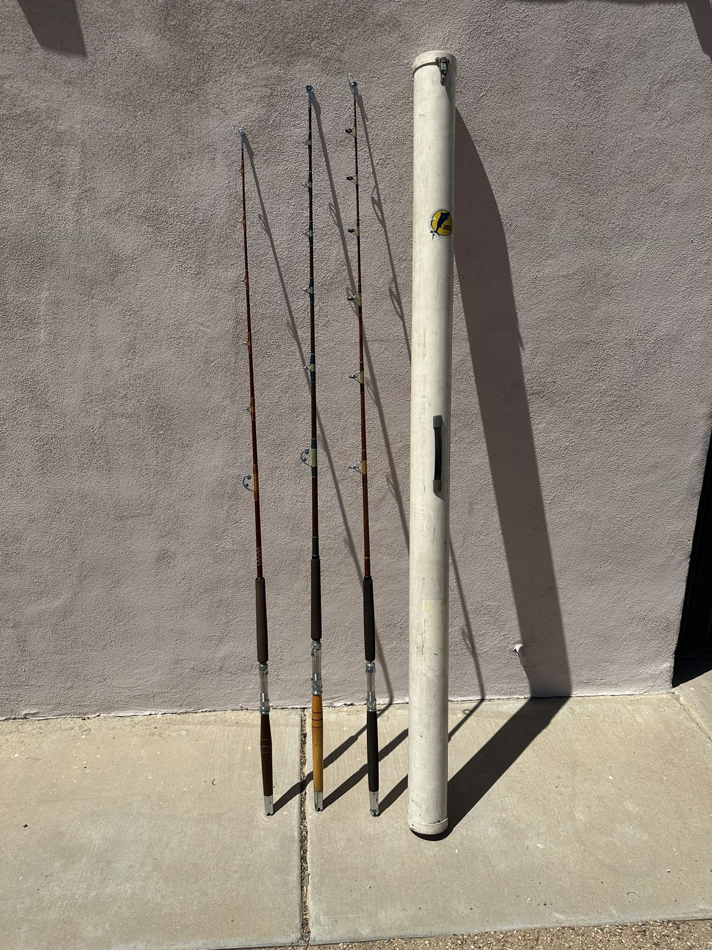 Three Offshore Saltwater Rods With Travel Tube