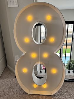 Marquee Numbers 4 Feet Tall Large Light Up Numbers 8