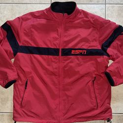 VTG ESPN Reversable Windbreaker Jackets Mens 2XL/XXL