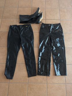 Leather boots and pants