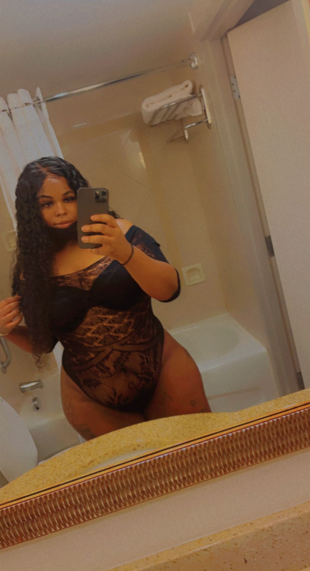 Long sleeved fishnet Body suit