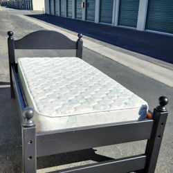 TWIN BED FRAME WITH MATTRESS 