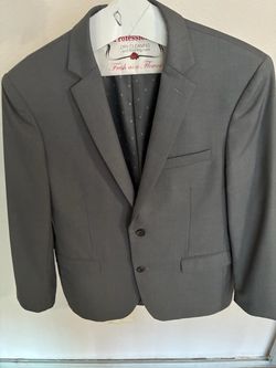 Men's Gray Two-Button Designer Suit Blazer and pants