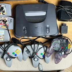 Nintendo 64 Console With 6 games & 3 controllers 