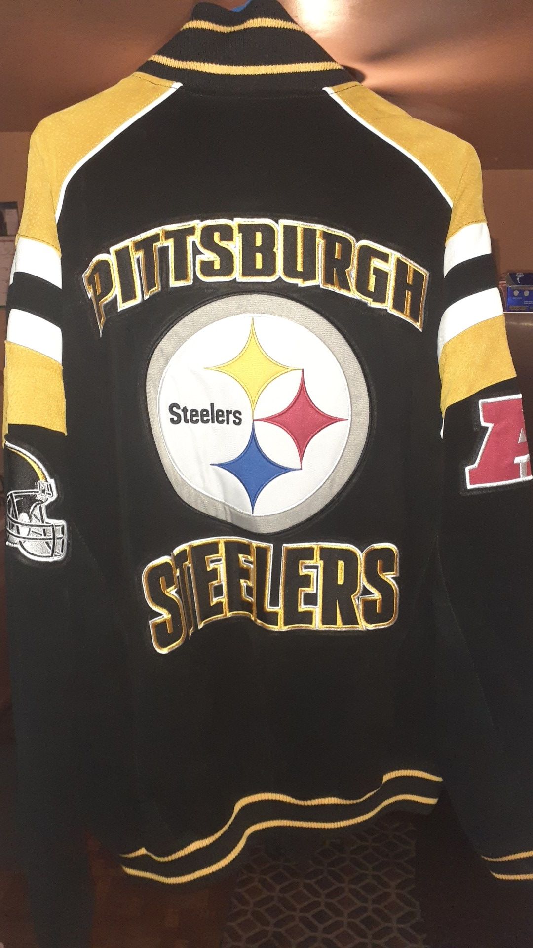1 XL Suede Pittsburgh Steelers Jacket
