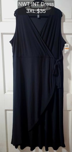 NWT INT Black Sleeveless Dress 3XL $35