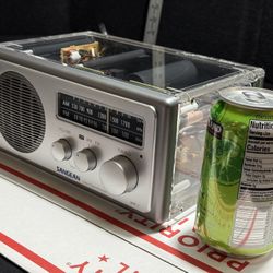 Sangean WR-1 2 Band AM FM Radio Receiver Clear Prison Version Works 