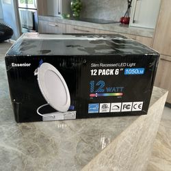 💡 NEW IN BOX | 12-Pack Ensenior Slim Recessed LED Lights (6")