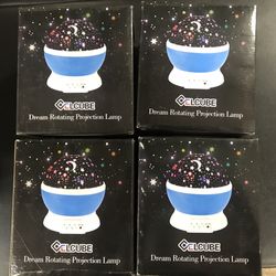 4 - dream rotating projection lamp blue color