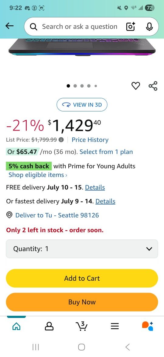 Ryzen 9 And 4060rtx ROG Laptop
