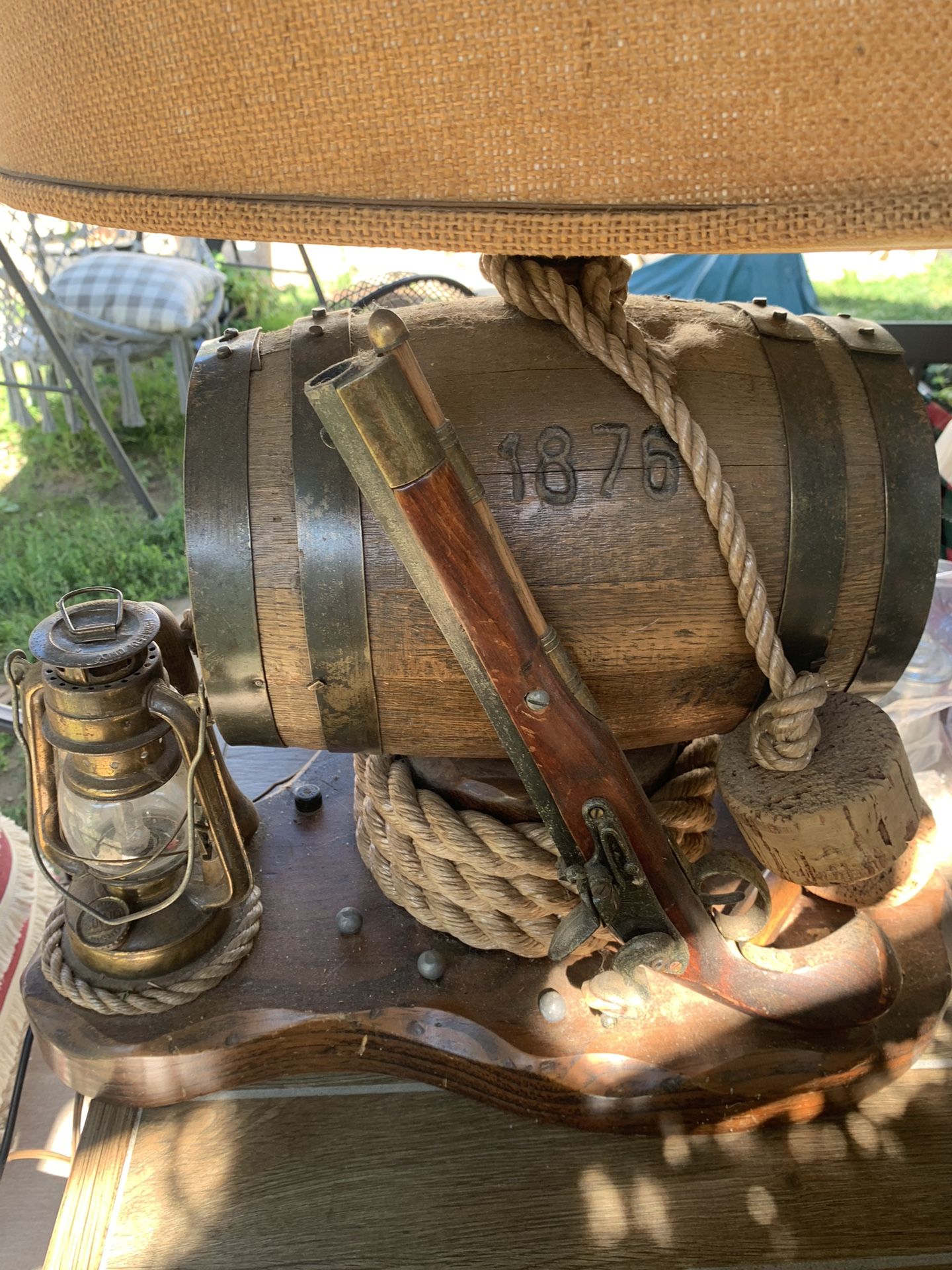 Vintage Antique Nautical Lamp Home Decor
