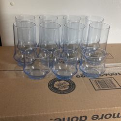 Glass Cups Blue Color
