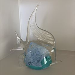 Hand-blown Art Glass Fish Home Decor  Similar to Murano or Swedish glassmakers like Marcolin.  