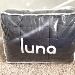 NEW Luna Cotton GREY Weighted Blanket 60" x 80" (Queen) 15 lbs.
