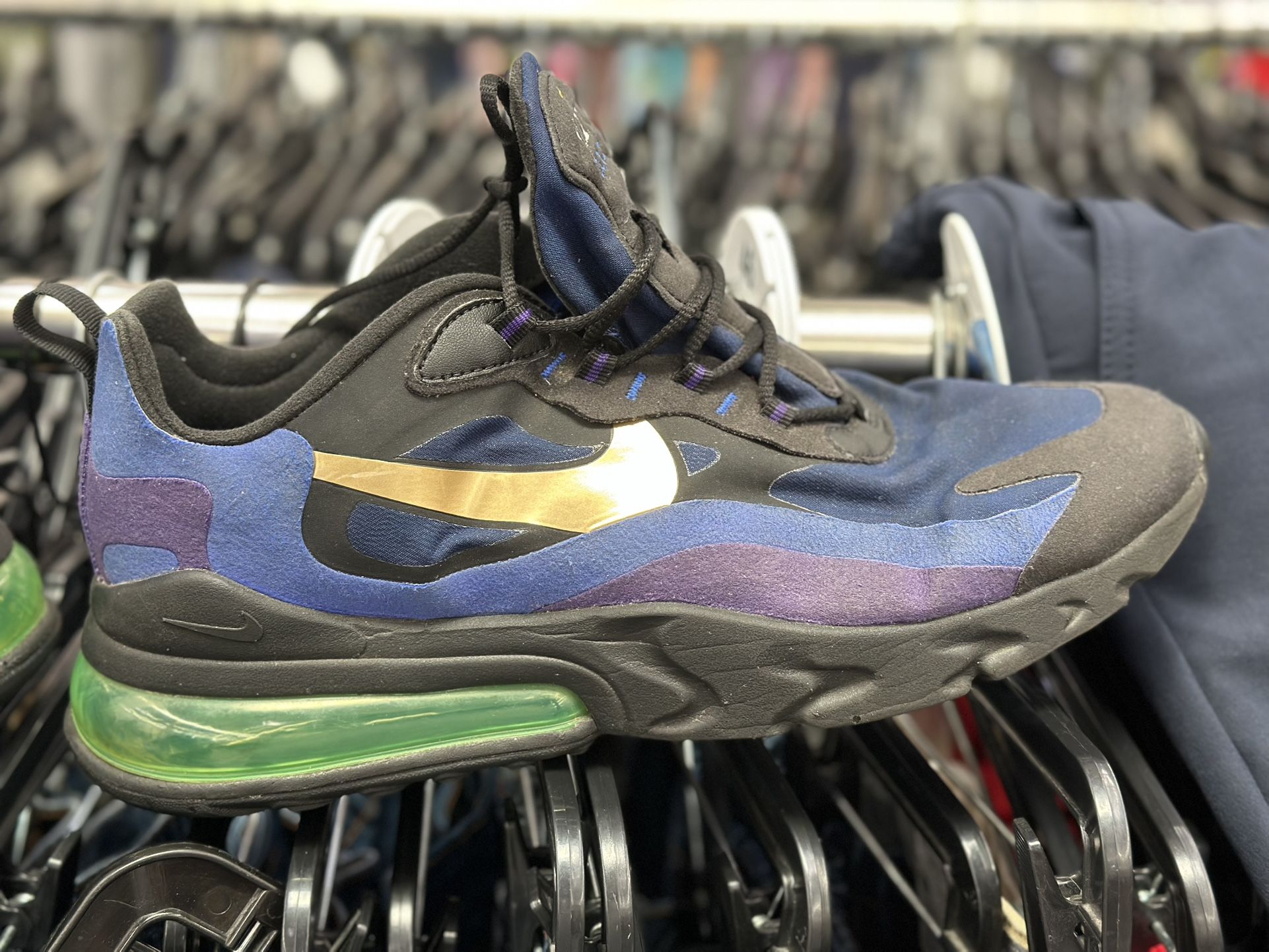 Nike Air Max 270 React Mens Running Shoes Size 12 Heavy Metal