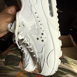 WOMEN'S NIKE AIR MAX 90 FUTURA RINGHSTONE ALL WHITE FQ8888-100 SNEAKERS size 8 worn once 