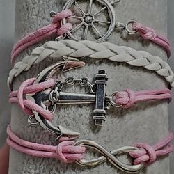 Layered Leather Bracelets 