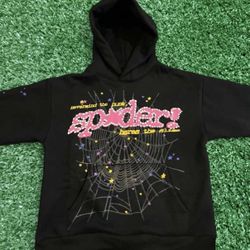 Sp5der V2 Black “Sp5der” Hoodie