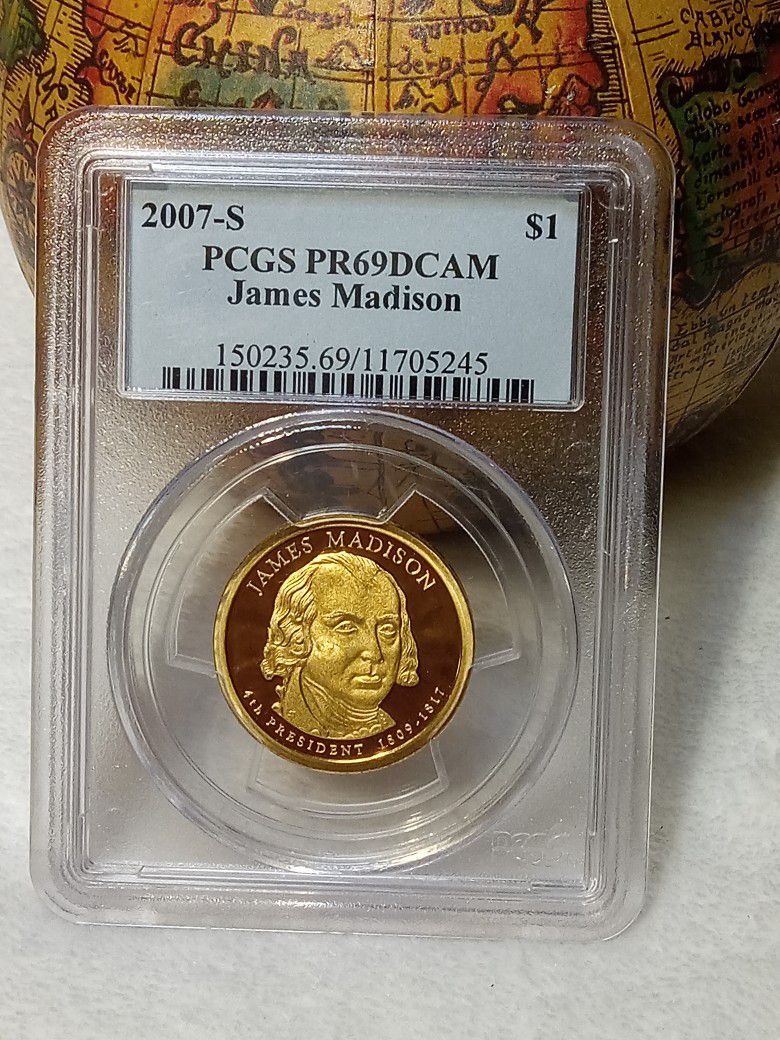 #297 Dollar 2007 S James Madison  Coin 