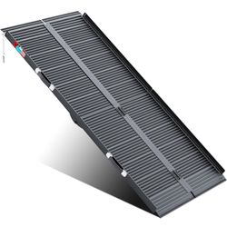 Brand new WHALEMOTOR Black Portable Wheelchair Ramp, 6FT No-sew Non-slip Aluminum Wheelchair Ramp, Folding Portable Wheelchair Ramps for Home, Weight 