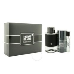 MONT BLANC - EXPLORER ( 3.3 EDP + 7.5ML TRAVEL SPY + 3.3 DEO ) 3PC SET ( M ) 3.4 OZ