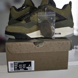 Air Jordan Retro 4 Craft Olive Size 8.5