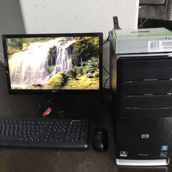 HP Pavilion Desktop A4313w AMD Sempron 2.2Ghz 2GB 250SATA WiFi Acer 20” LCD Keyboard & HP Mouse