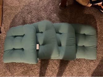 Turquoise seat cushions