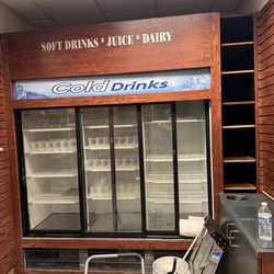 Turbo Air TGM-69R(B)-N 78" TGM Series Three Section Glass Door Merchandiser - (3) Sliding Doors, Black, 115v