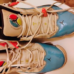 Jordan 6 Rings White Light Blue Fury Cyber