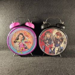 2011 iCarly & Bratz Jumbo Twin Bell Alarm Clocks 12" Tall ⭐️Both-Work⭐️