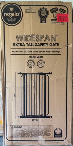 Regalo Widespan Extra Tall Safety Gate White