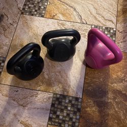 3 Plastic  Kettle Bell Weights