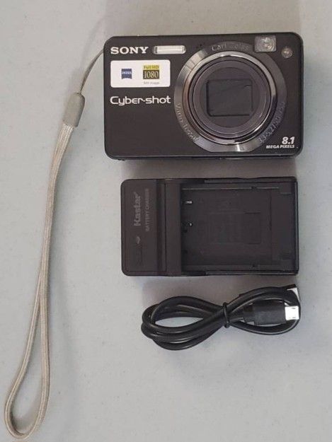 Sony Cybershot digital camera DSC-W150 HD video 8.1mp Zeiss lens