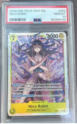 One Piece TCG Nico Robin EB03-055 PSA 10