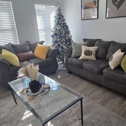  Gray Couch Set – Great Condition!