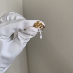 Gold Dipped Flower Ring Size 9