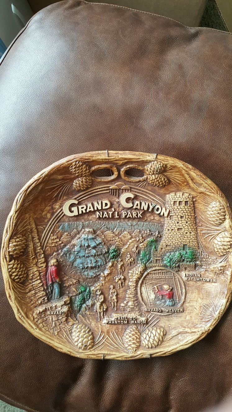 Vintage Grand Canyon National Park Arizona Souvenir Plate by Taco