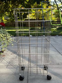 Metal Wire Rolling Storage Cart